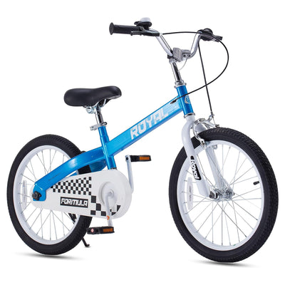 RoyalBaby Formula 20" Kids Bike with Kickstand & Dual Hand Brakes,Blue(Open Box)