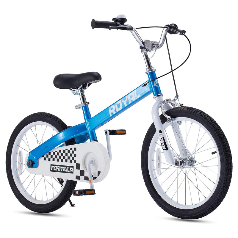 RoyalBaby Formula 20" Kids Bike with Kickstand & Dual Hand Brakes,Blue(Open Box)