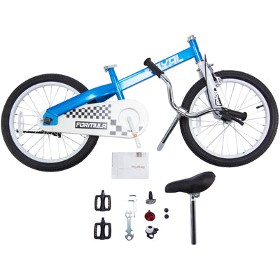 RoyalBaby Formula 20" Kids Bike with Kickstand & Dual Hand Brakes,Blue(Open Box)