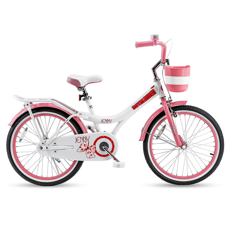RoyalBaby Jenny Princess 20" Kids Bike w/ Kickstand, Basket & Bell, Pink EL
