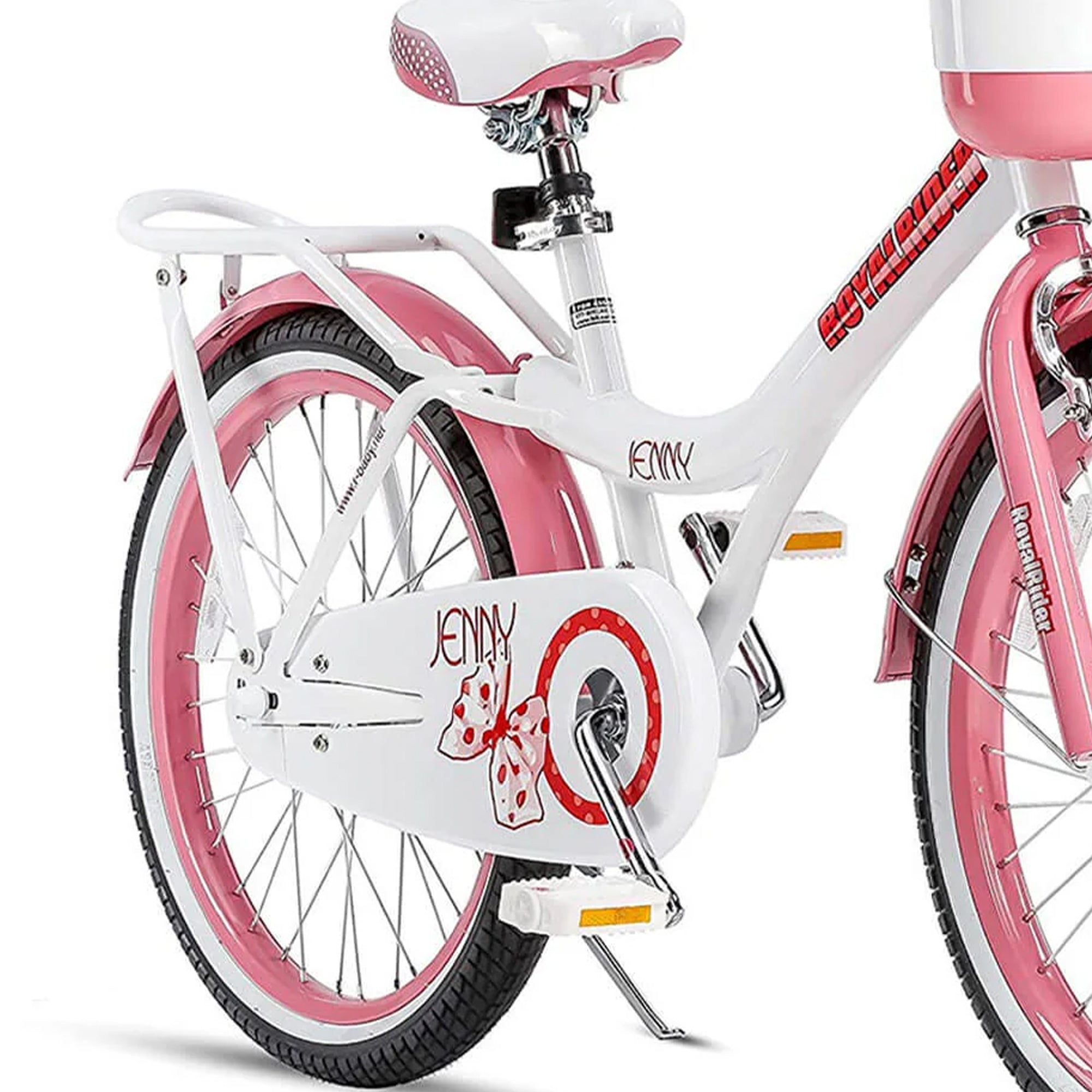 RoyalBaby Jenny Princess 20" Kids Bike w/Kickstand, Basket & Bell, Pink(Used) - VMInnovations