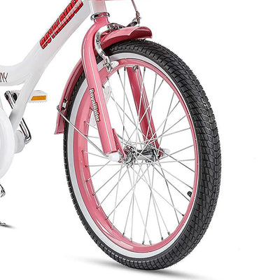 RoyalBaby Princess 20" Kids Bike w/ Kickstand, Basket & Bell, Pink EL (Open Box) - VMInnovations