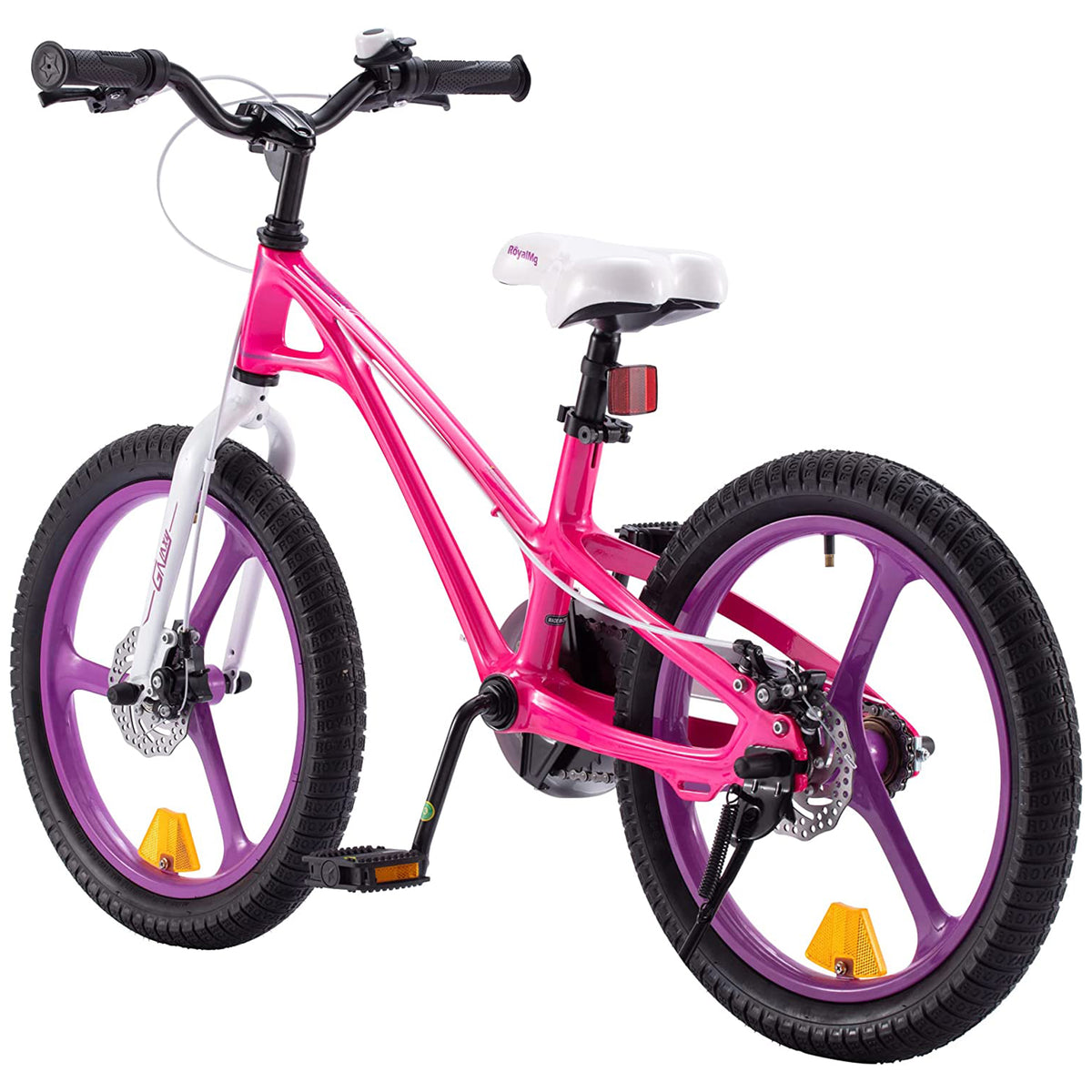 RoyalBaby RoyalMg Galaxy Fleet 18 Inch Kids Bicycle with 2 Disc Brakes, Fuchsia