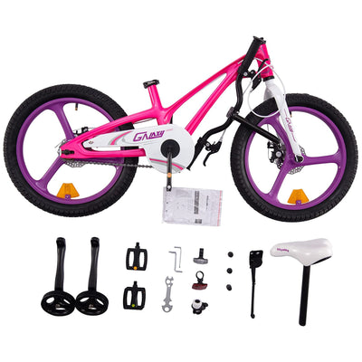 RoyalBaby RoyalMg Galaxy Fleet 18" Bicycle w/ 2 Disc Brakes, Fuchsia (For Parts) - VMInnovations