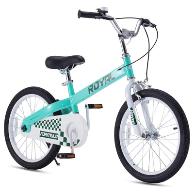 RoyalBaby Formula 20 Inch Kids Bike with Kickstand and Dual Hand Brakes, Green - VMInnovations