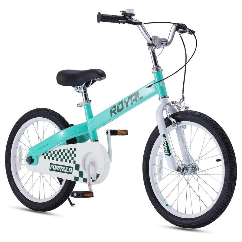 RoyalBaby Formula 20" Kids Bike with Kickstand and Dual Hand Brakes, Green(Used)