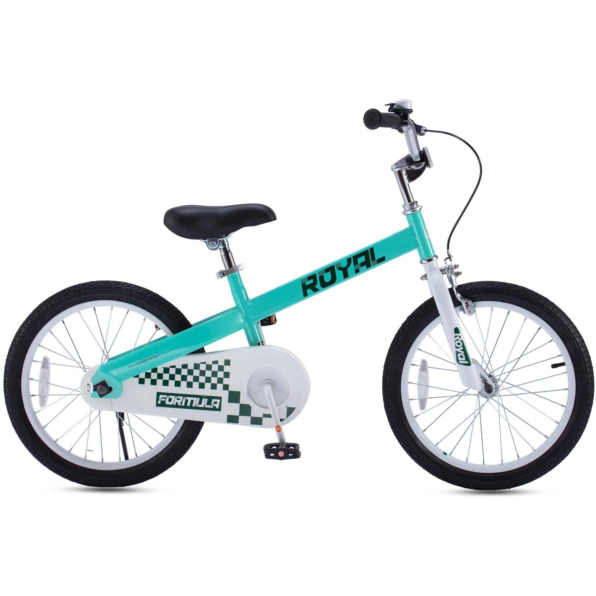 RoyalBaby Formula 20" Kids Bike w/Kickstand & Dual Hand Brakes, Green (Open Box) - VMInnovations