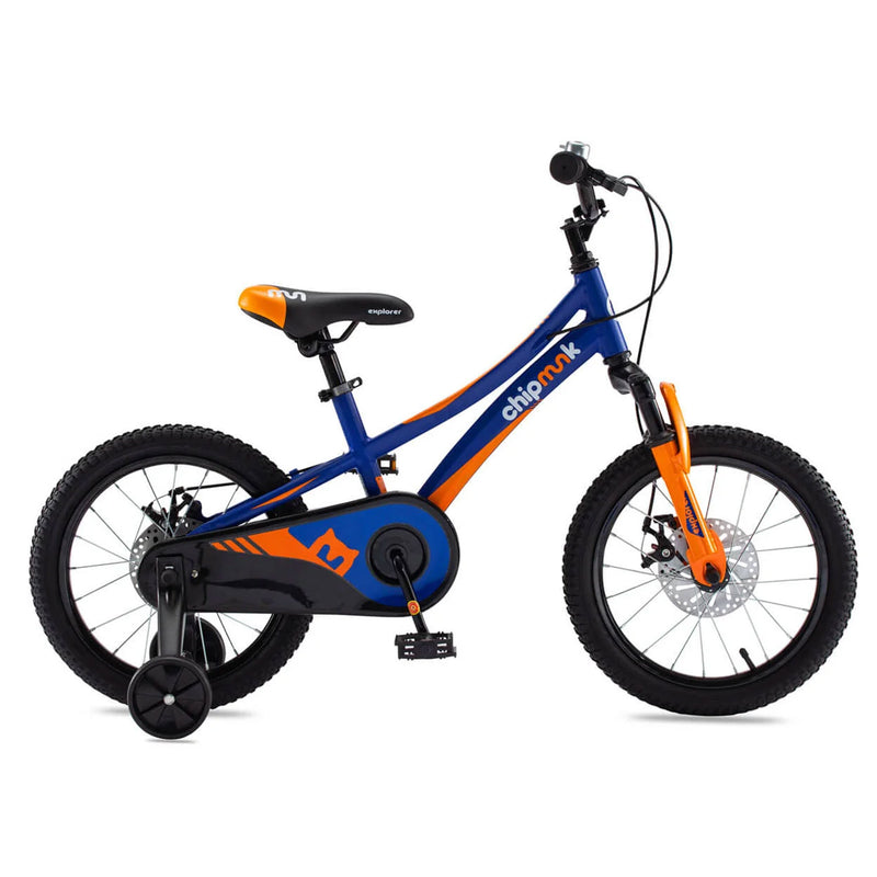 RoyalBaby Explorer 16" Bike w/Training Wheels & Kickstand,Blue(Open Box)