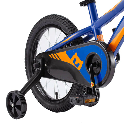 RoyalBaby Explorer 16" Bike w/Training Wheels & Kickstand,Blue(Open Box)