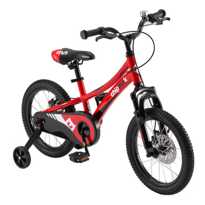 RoyalBaby Chipmunk Explorer 16" Kids Bike w/Training Wheels & Kickstand, Red