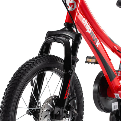 RoyalBaby Explorer 16" Bike w/Training Wheels & Kickstand, Red(Open Box) - VMInnovations