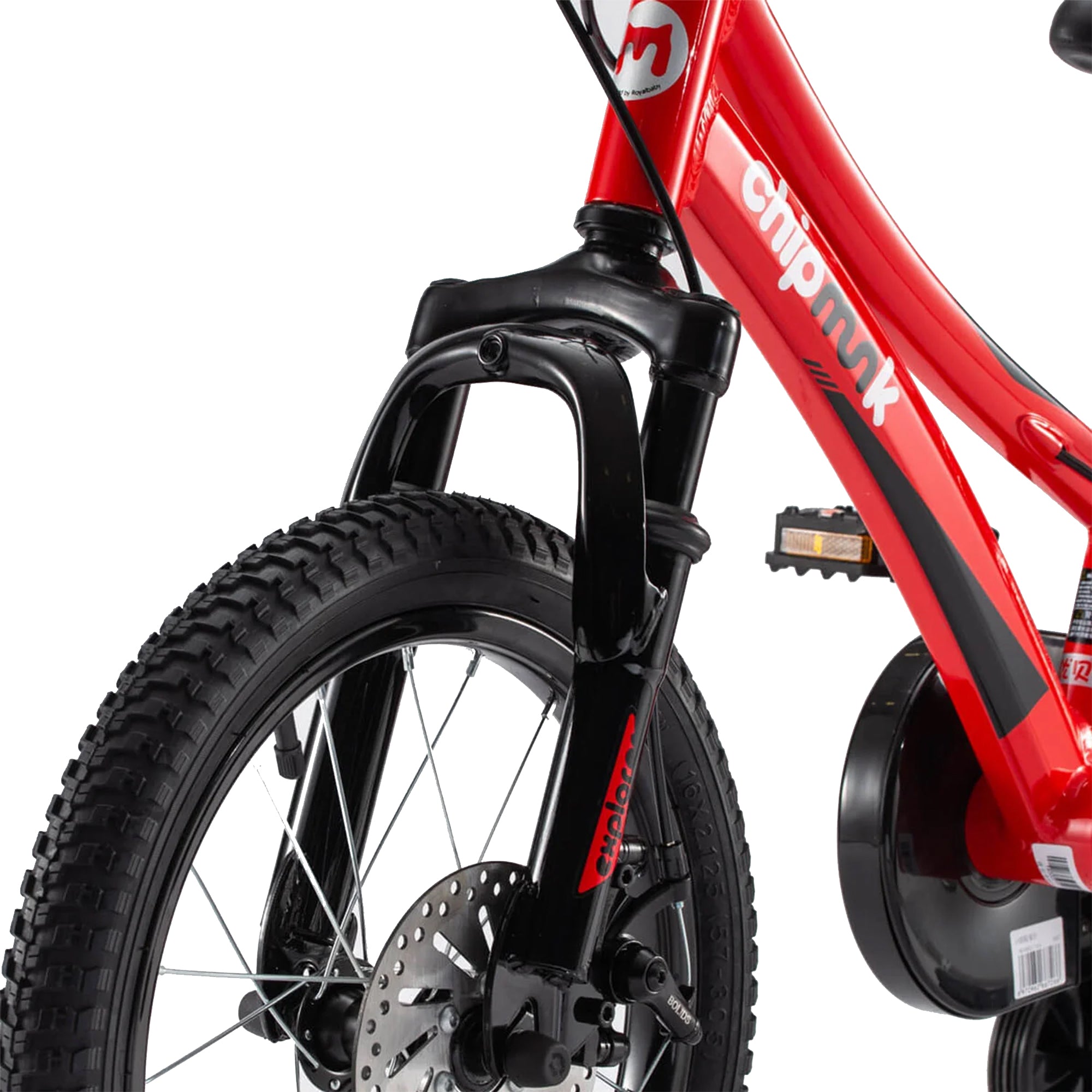 RoyalBaby Explorer 16" Kids Bike w/Training Wheels & Kickstand, Red (Used) - VMInnovations