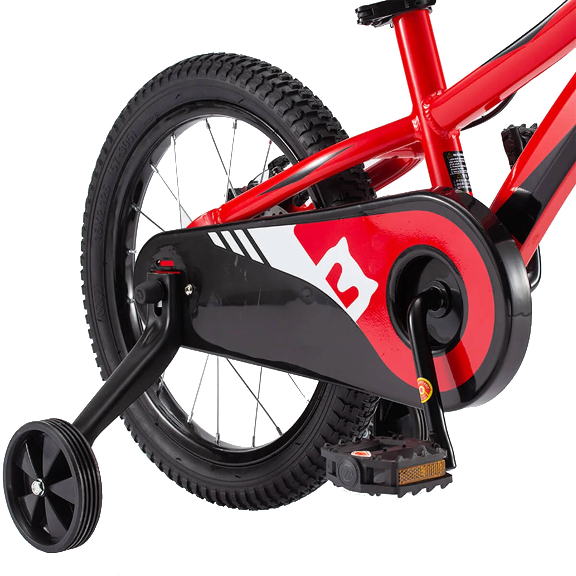 RoyalBaby Explorer 16" Bike w/Training Wheels & Kickstand, Red(Open Box) - VMInnovations