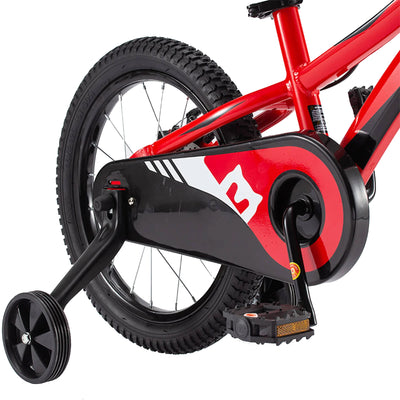 RoyalBaby Explorer 16" Bike w/Training Wheels & Kickstand, Red(Open Box) - VMInnovations