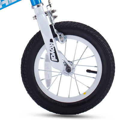 RoyalBaby Formula 12" Kids Bike w/Training Wheels & Coaster Brake,Blue Open Box)