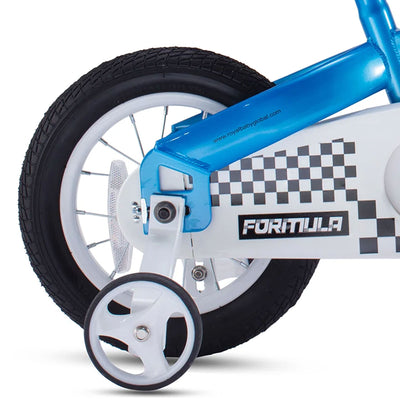 RoyalBaby Formula 12" Kids Bike w/Training Wheels & Coaster Brake,Blue Open Box)