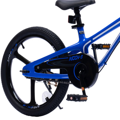 RoyalBaby Moon-5 18" Kids Bicycle w/Dual Hand Brakes & Kickstand, Blue(Open Box) - VMInnovations