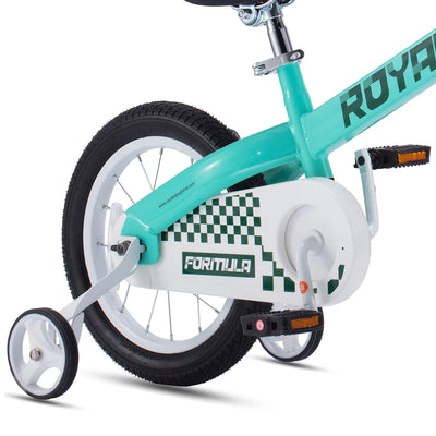RoyalBaby Formula 14 Inch Bike with Training Wheels & Coaster Brake, Green(Used) - VMInnovations