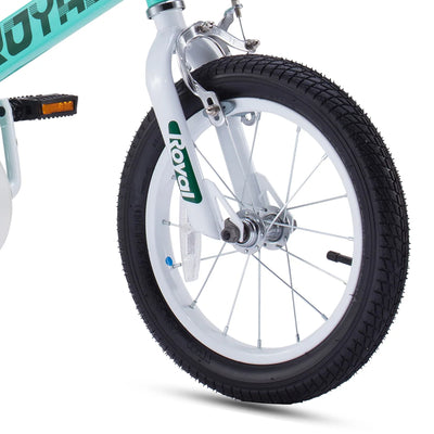 RoyalBaby Formula 14" Bike with Training Wheels & Coaster Brake, Green(Open Box) - VMInnovations