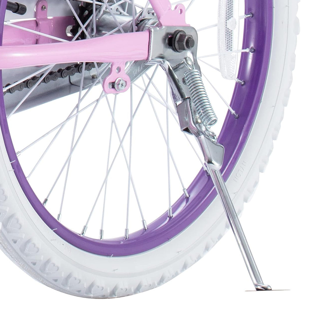 RoyalBaby 18" Kids Bike w/Kickstand, Dual Brakes, Basket & Bell, Pink (Open Box)