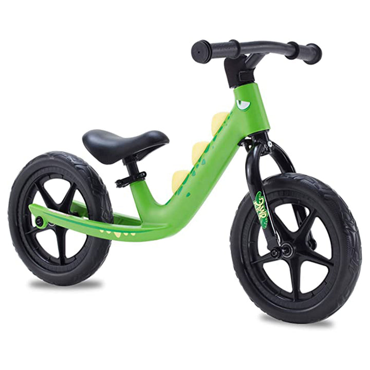 RoyalBaby Dinosaur 12" Magnesium Frame Toddler Kids Balance Bike,Green(Open Box)