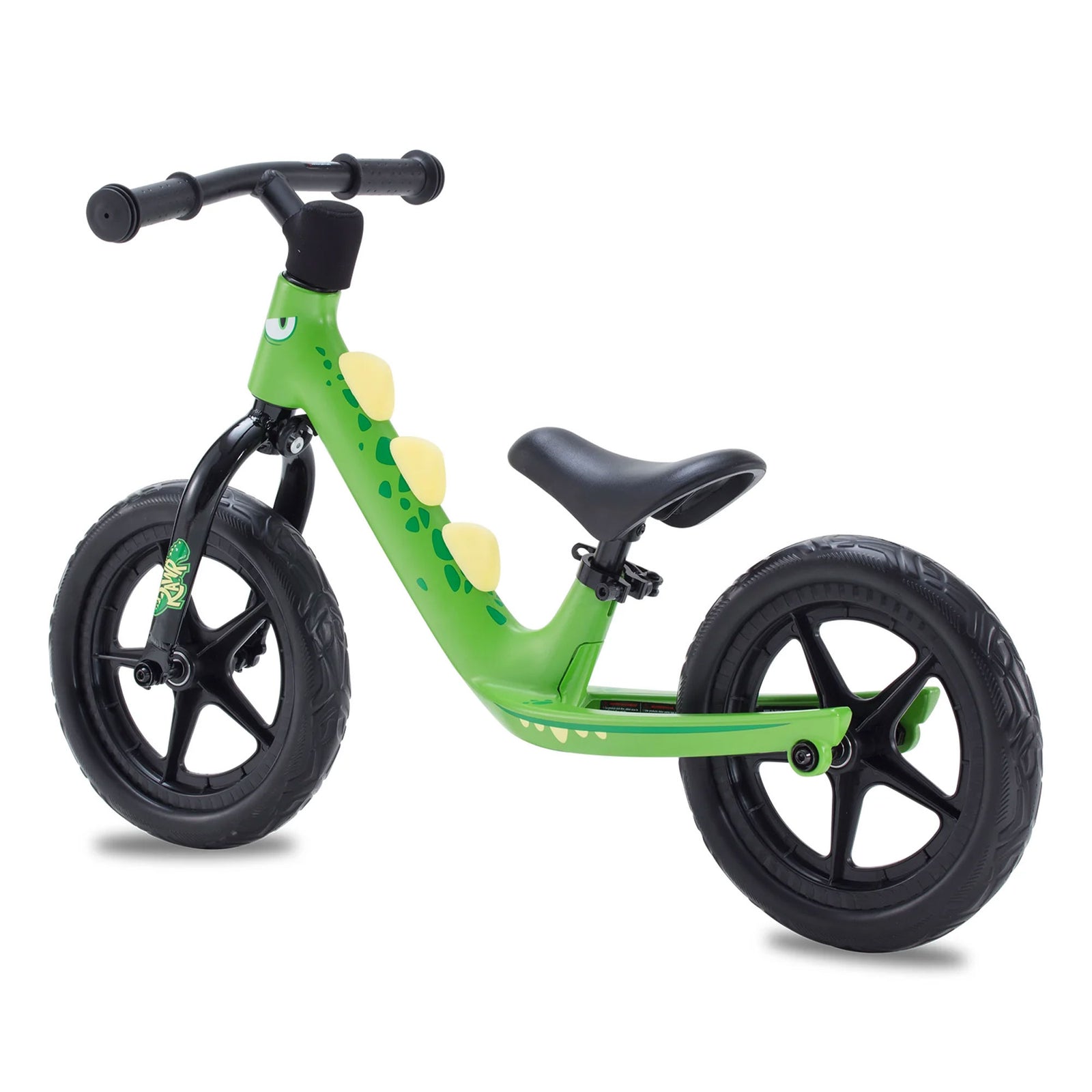 RoyalBaby Dinosaur 12 Inch Magnesium Frame Toddler Kids Balance Bike, Green - VMInnovations