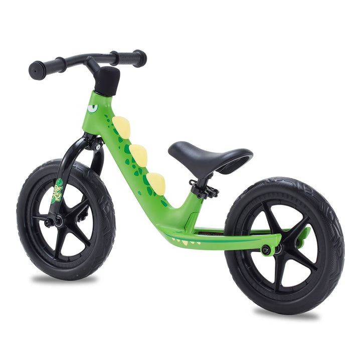 RoyalBaby Dinosaur 12 Inch Magnesium Frame Toddler Kids Balance Bike, Green