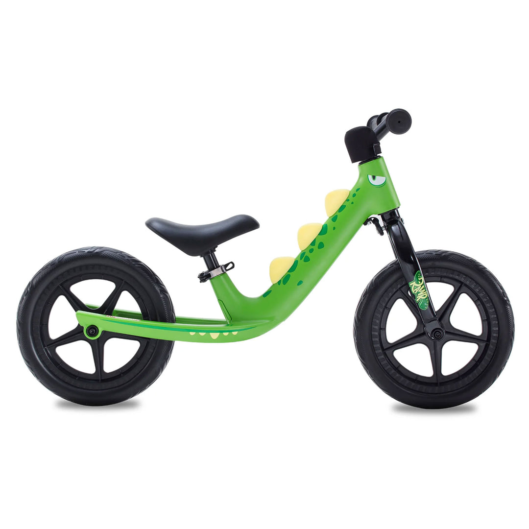 RoyalBaby Dinosaur 12 Inch Magnesium Frame Toddler Kids Balance Bike, Green