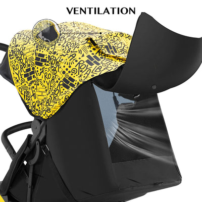 RoyalBaby 360 Reversible Seat Compact Portable Stroller, Black/Yellow (Used) - VMInnovations