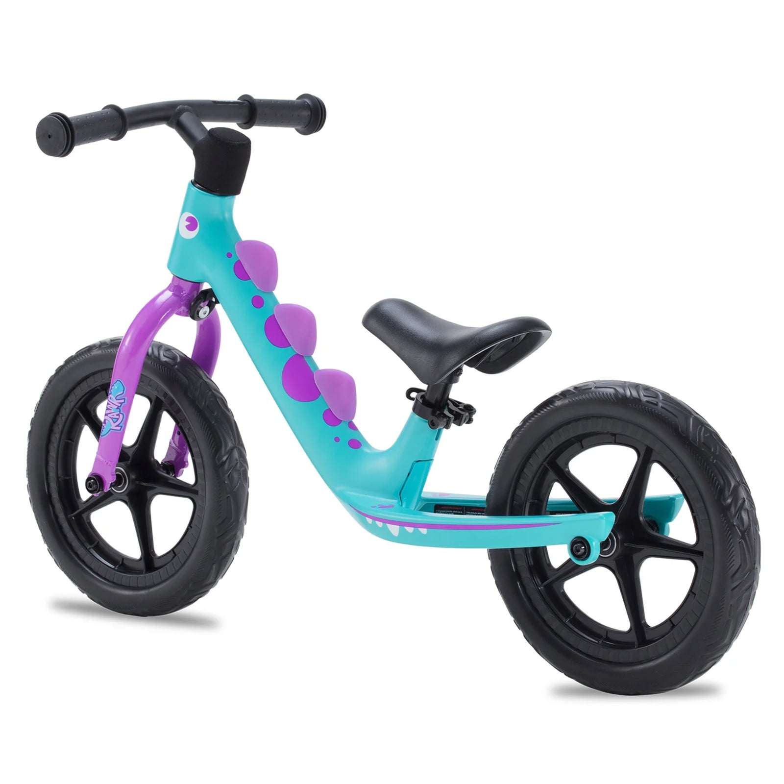 RoyalBaby Dinosaur 12 Inch Magnesium Frame Toddler Kids Balance Bike, Teal - VMInnovations