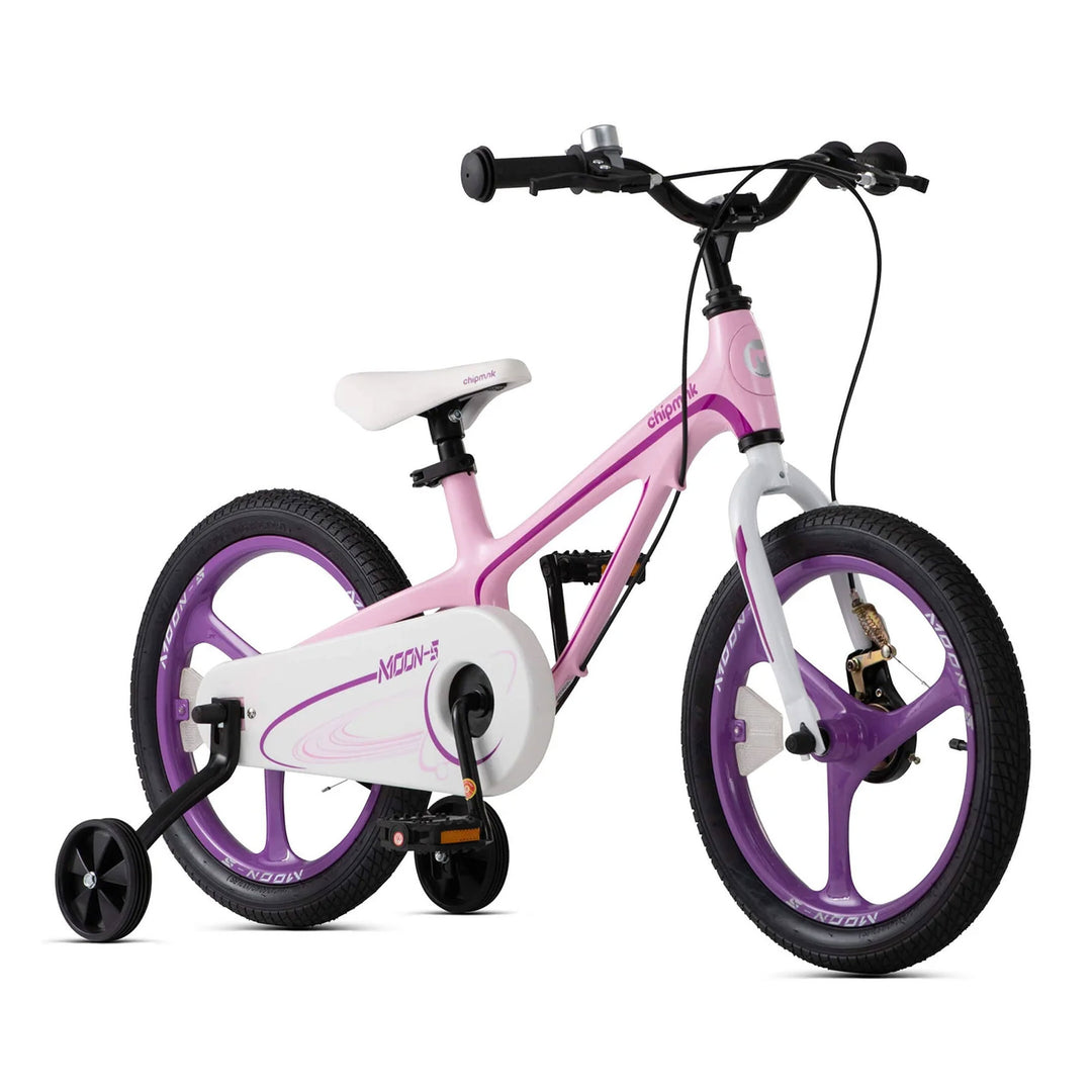 RoyalBaby Moon-5 16" Kids Bicycle w/Training Wheels & Kickstand, Pink(For Parts)