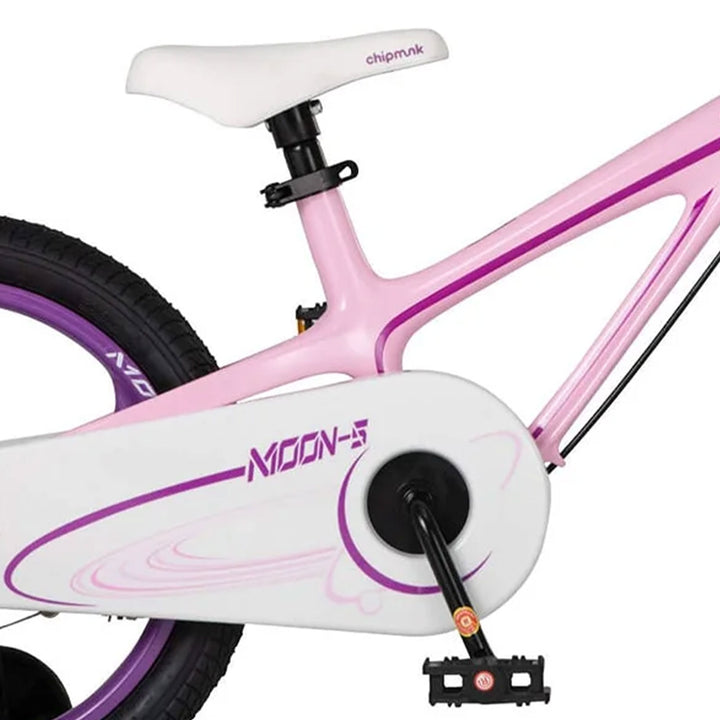 RoyalBaby Moon-5 16" Magnesium Kids Bicycle w/Training Wheels & Kickstand, Pink - VMInnovations