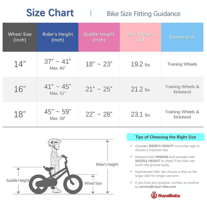 RoyalBaby Moon-5 16" Kids Bicycle w/Training Wheels & Kickstand, Pink(For Parts)
