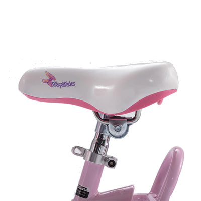 RoyalBaby Jenny Princess 14" Kids Bike w/Training Wheels, Basket & Bell, Pink EL