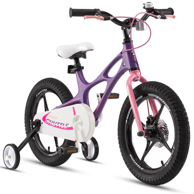 RoyalBaby Space Shuttle 16" Alloy Kids Bicycle w/2 Disc Brakes, Purple(Open Box) - VMInnovations