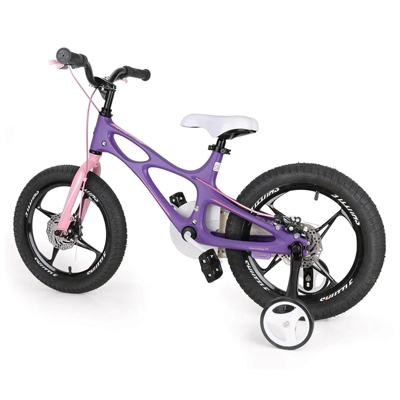 RoyalBaby Space Shuttle 16" Magnesium Alloy Kids Bicycle w/2 Disc Brakes, Purple