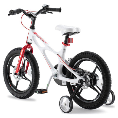 RoyalBaby Space Shuttle 16" Magnesium Alloy Kids Bicycle, White & Red (Open Box) - VMInnovations