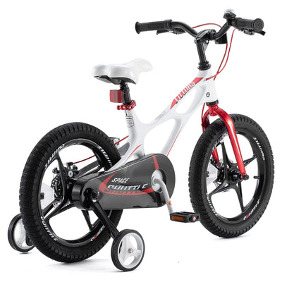 RoyalBaby Space Shuttle 16" Magnesium Alloy Kids Bicycle, White & Red (Open Box) - VMInnovations