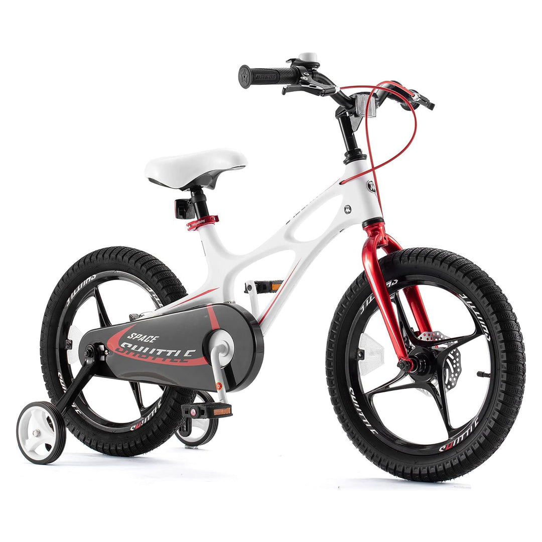 RoyalBaby Space Shuttle 16" Magnesium Alloy Kids Bicycle w/2 Disc Brakes, White