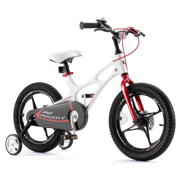 RoyalBaby Space Shuttle 16"  Alloy Kids Bicycle w/2 Disc Brakes, White (Used)