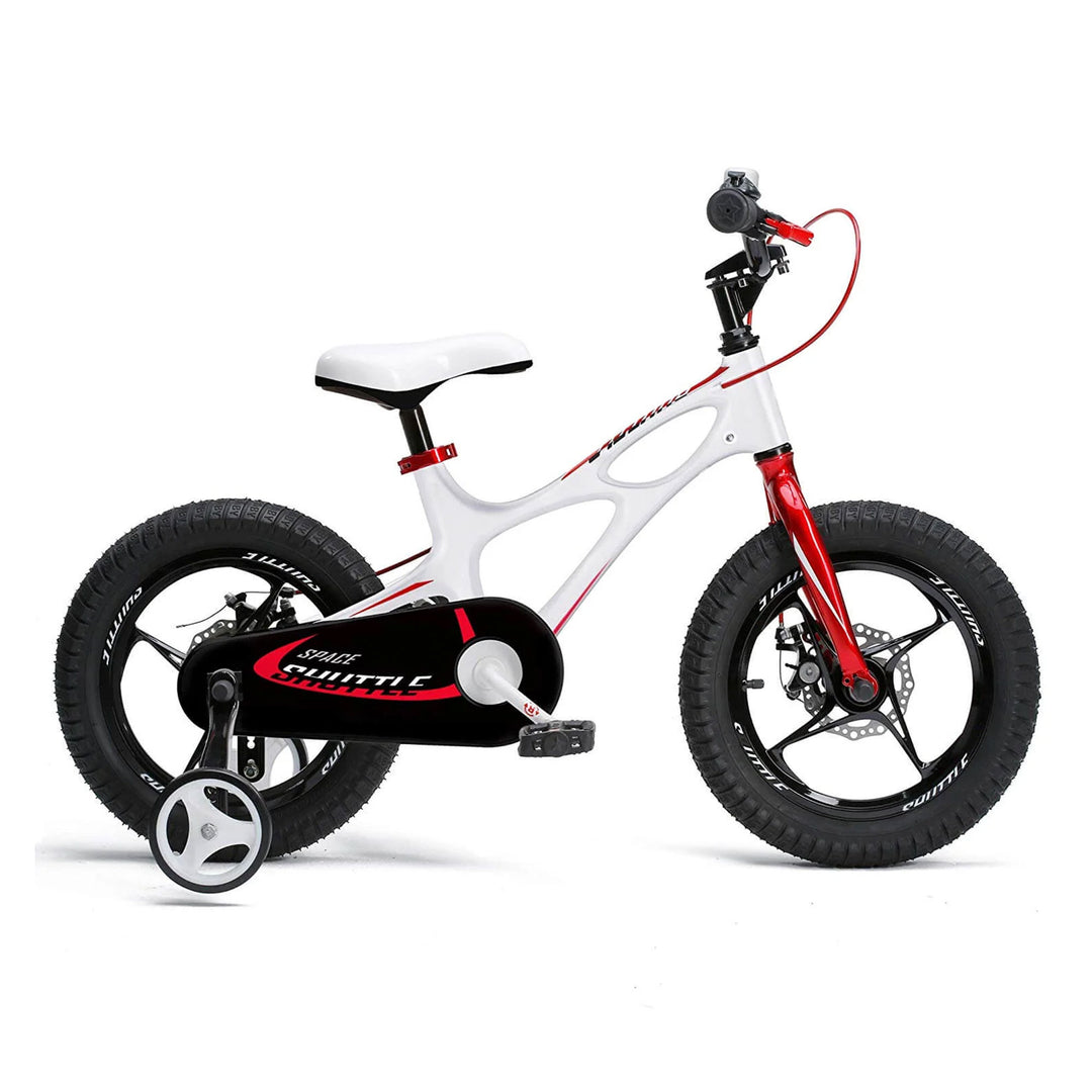 RoyalBaby Space Shuttle 16"  Alloy Kids Bicycle w/2 Disc Brakes, White (Used)