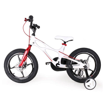 RoyalBaby Space Shuttle 16" Magnesium Alloy Kids Bicycle, White & Red (Open Box) - VMInnovations