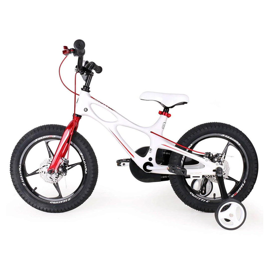 RoyalBaby Space Shuttle 16"  Alloy Kids Bicycle w/2 Disc Brakes, White (Used)