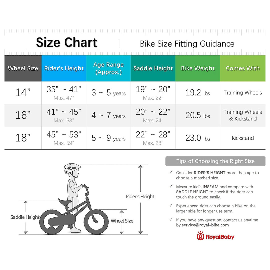 RoyalBaby Space Shuttle 16" Magnesium Alloy Kids Bicycle w/2 Disc Brakes, White