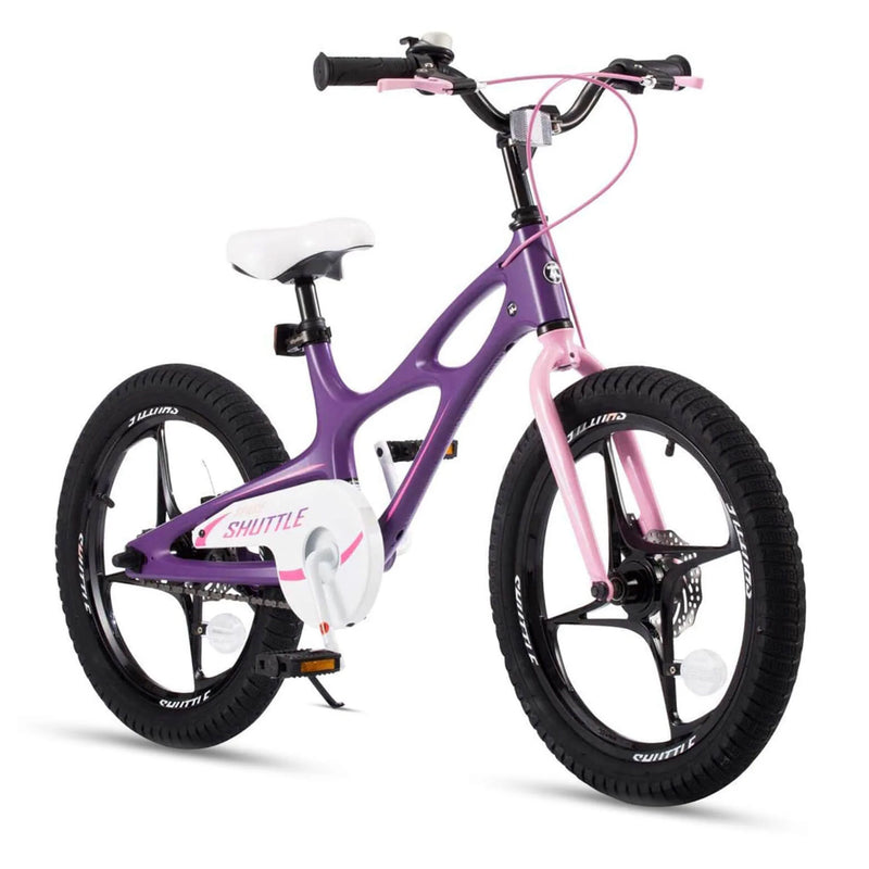 RoyalBaby Space Shuttle 18" Alloy Kids Bicycle w/2 Disc Brakes, Purple(Open Box)