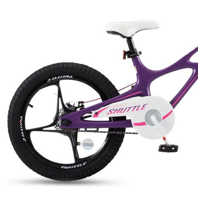 RoyalBaby Space Shuttle 18" Alloy Kids Bicycle w/2 Disc Brakes, Purple(Open Box)