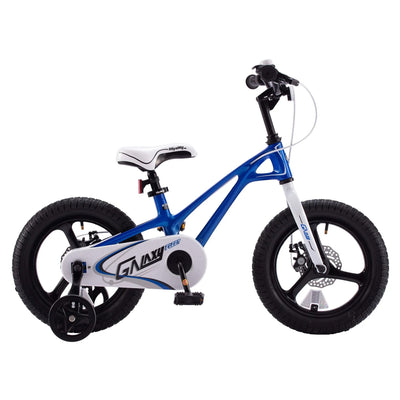 RoyalBaby Galaxy Fleet 14" Kids Bicycle with Training Wheels, Blue (Open Box) - VMInnovations