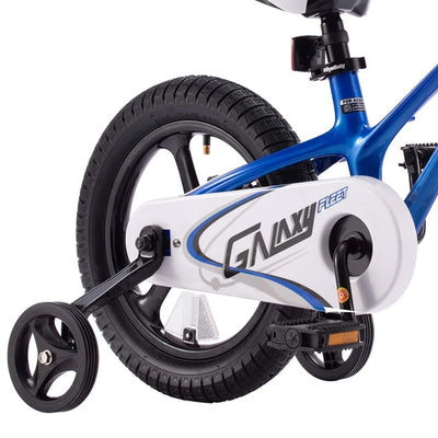 RoyalBaby RoyalMg Galaxy Fleet 14 Inch Kids Bicycle with Training Wheels, Blue - VMInnovations