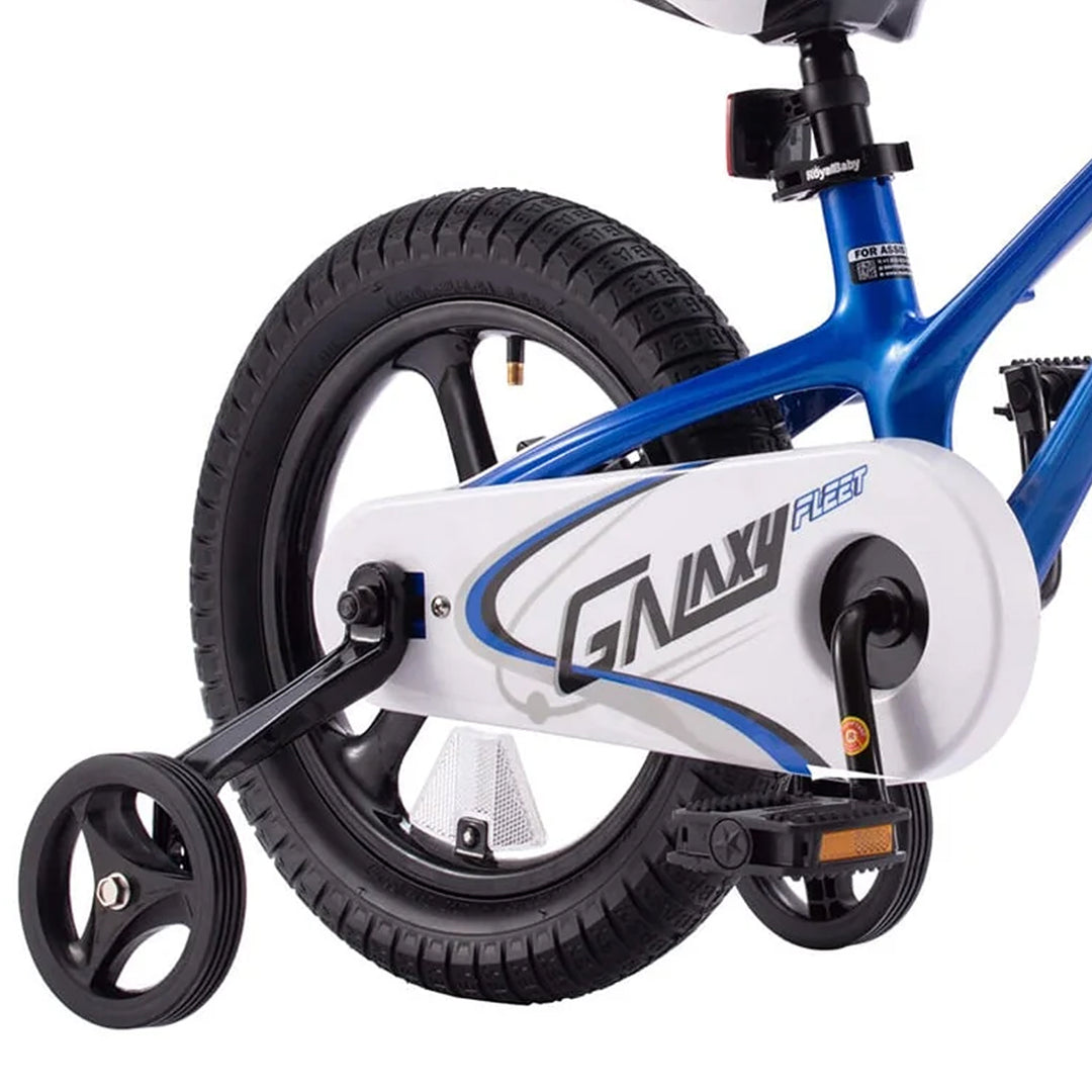 RoyalBaby Galaxy Fleet 14" Kids Bicycle with Training Wheels, Blue (Open Box) - VMInnovations