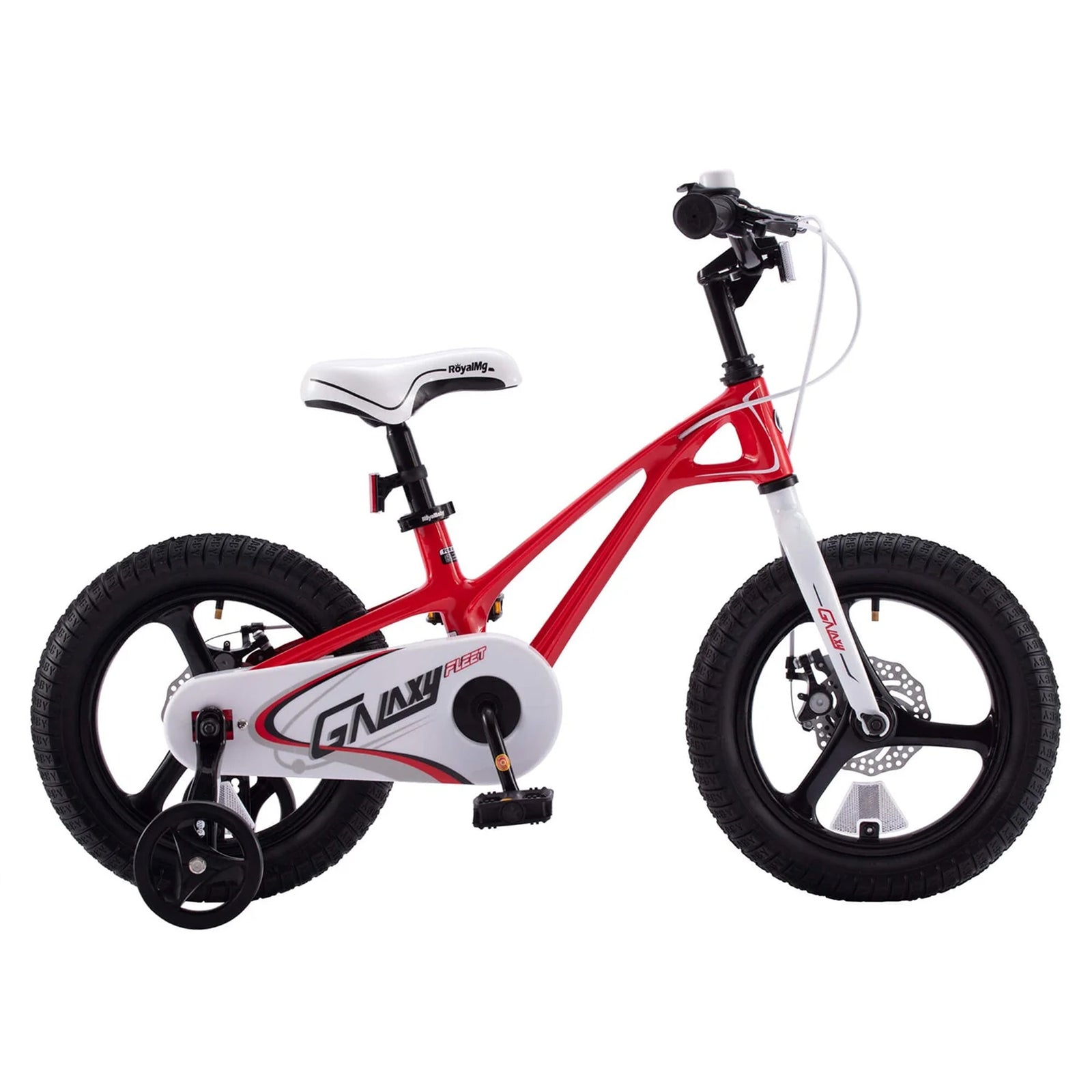 RoyalBaby RoyalMg Galaxy Fleet 14 Inch Kids Bicycle with Training Wheels, Red - VMInnovations